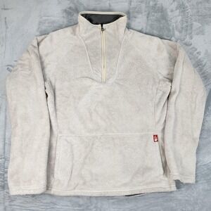 The North Face Jacket Womens Osito Large Sherpa Fleece‎ Pullover Beige Cozy Warm